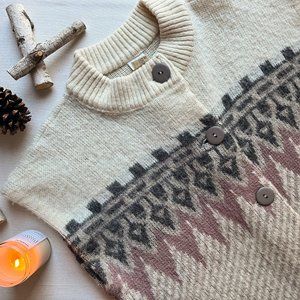 1970s Vintage Icelandic Wool Sweater Vest | Chunky Cream Knit